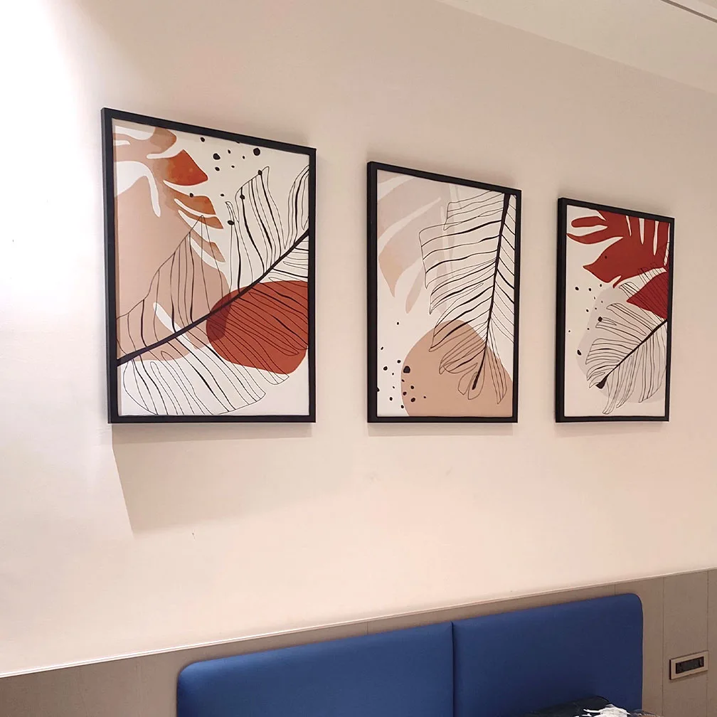 Leaf Abstract Painting (Set of 3)