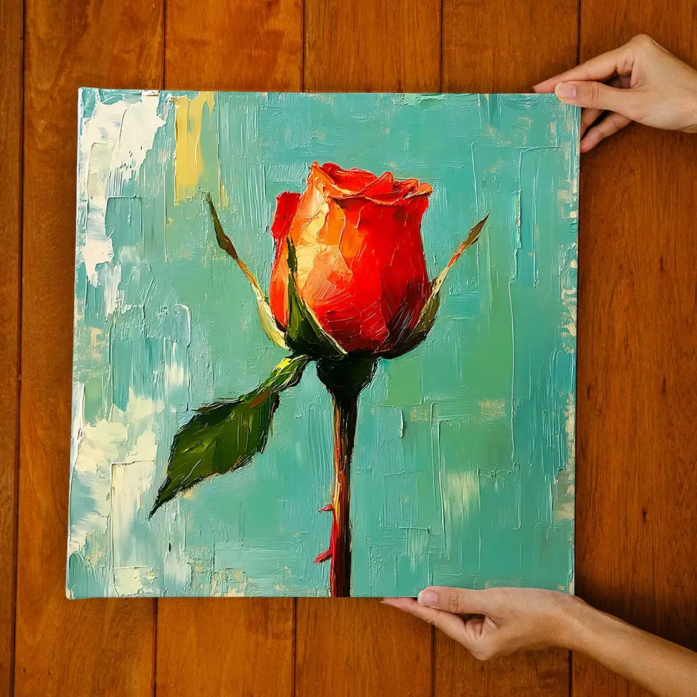 Crimson Grace Rose (30"x30")